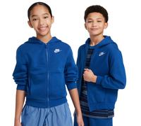 Mädchen Sweatshirt Nike Kids Club Fleece Full-Zip - court blue/white - Blau (XS)
