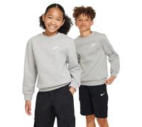 Mädchen Sweatshirt Nike Kids Sportswear Club Fleece - dark grey heather/white - Grau (M)