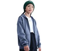 Mädchen Sweatshirt Nike Kids Sportswear Club Fleece Oversized Full Zip - world indigo/white - Lila (XL)