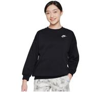 Nike FD2923-010 G NSW Club FLC OVRSZD Crew LBR Sweatshirt Girl's Black/White Größe L