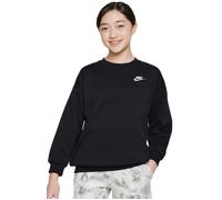 Nike FD2923-010 G NSW Club FLC OVRSZD Crew LBR Sweatshirt Girl's Black/White Größe XL