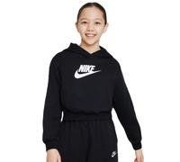 Mädchen Sweatshirt Nike Sportswear Club Fleece Crop - black/white - Schwarz (XS)