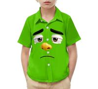 Mädchen-T-Shirt, lustiges Grafik-T-Shirt, Button-Down-Shirt, Kinder, kurzärmelig, Sommer, bequem, Cartoon, lässig, Sport, Sport, Schule, Tunika, Tops für 2-14 Jahre, B Grün, 2 Jahre