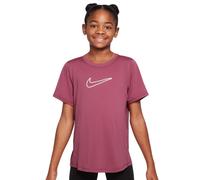 Mädchen T-Shirt Nike Kids One Fitted Dri-Fit Short Sleeve - sweet beet/white - Rot (S)