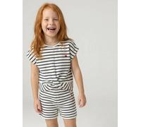 Mädchen T-Shirt & Shorts wollweiß Gr. 110 von Vertbaudet
