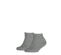Mädchen und Jungen Sneakersocken Doppelpack Grau, Gr. 23/26