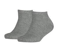 Mädchen und Jungen Sneakersocken Doppelpack Grau, Gr. 23/26