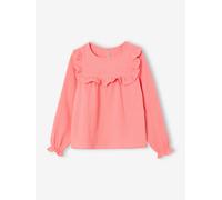 Mädchen Volantbluse aus Musselin koralle Gr. 110 von vertbaudet