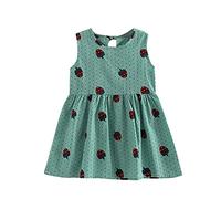 Mädchenkleid ärmellos Mädchen Kleid an den Schulterträgern für Geburtstag Party Bankett Hochzeit Urlaub Bunt Freizeitkleid Rundhals Kurzarm Swing Festliches Kleider für Mädchen 2-7 Jahre