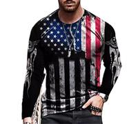 Männer amerikanische Flagge Vintage USA Flagge 4. Juli Langarm-T-Shirt