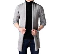 Männer Dünne Strickjacke Pullover Frühling Herbst Solide Pullover Boden Langarm Herren Slim Fit Strickjacke Pullover Khaki L