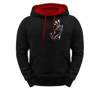 Männer Herren Kapuzenpullover Dart Double Makes Money Motiv AUF RÜCKEN