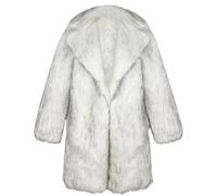 Männer mit langem Ärmel Flauschiger Kunstpelzmantel, flauschiger Pelzkragen Luxus -Oberbekleidung Winter, warme Mantel weiche Jacke Winter warm warmes Kunstpelz, lange verdickte weiche Jacke - xl