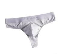 Männer Thong Unterwäsche Elastischer Bund(Grey XL)
