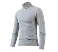 Männlich Winter Warm Stehkragen Mode Thermo Unterwäsche Männer Basic T-Shirt Bluse Pullover Langarm Top45