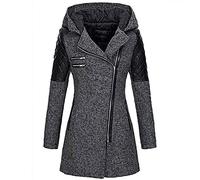 Mäntel Damen Warme Jacke Parka Wintermantel Kapuzenjacke Lang Übergangsmantel Mode Warme Wollmantel Lange Mantel Outwear Winterjacke Softshelljacke Wollmantel