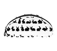 Mäppchen Kaninchen-Silhouette-Sets Weicher Reißverschluss-Bleistift-Organizer, Make-Up-Taschen