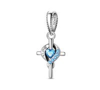 März Geburtsstein Anhänger Charm, 925 Sterling Silber Charm Armband Zubehör, kompatibel mit Pandora Armband Neckalce