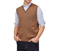 Maerz Herren Pullunder Strick 100% Wolle (Merinowolle) Merino Superwash 50