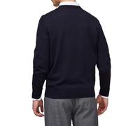 MAERZ Herren Pullover V-Ausschnitt Wolle (Merinowolle) Superwash 490400-399 navy 64