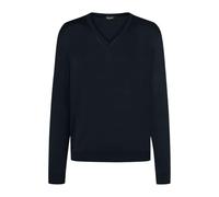 MAERZ Muenchen Herrenpullover V-Ausschnitt Merinowolle Schwarz Größe 54