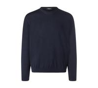 MAERZ Herren Pullover Rundhals Wolle (Merinowolle) 490500-399 blau uni 54