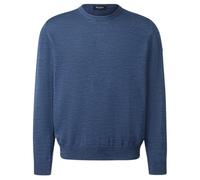 März Strickpullover Regular Fit Rundhals 100% Wolle Herren Blau Gr. 58