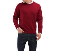 MAERZ Muenchen Regular Fit Strickpullover reiner Schurwolle in Bordeaux, Größe 52