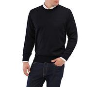 März Herren Pullover 490500 Merinowolle Regular Fit Rundhals Marineblau Gr. 60