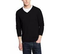 Maerz Herren Slim Fit Pullover 403800, Einfarbig, Gr. Large (Herstellergröße: 52), Black (Black 595)