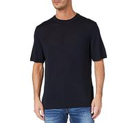 Maerz Herren Summer Merino Halbarm Uni Kurzer Pullover, Navy, 58