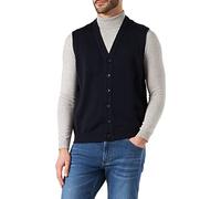 Maerz Herren Weste Merinowolle Superwash Pullover, Navy, 54 EU