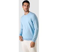 MAERZ Merino Air Modern Fit Pullover Ocean Aqua, Einfarbig