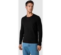 MAERZ Pullover Modern Fit – schwarz, einfarbig