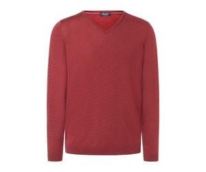 MAERZ Merino Air Modern Fit Pullover Smooth Cherry, Einfarbig
