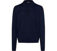 MAERZ Merino Superwash Classic Fit Pullover dunkelblau, Einfarbig