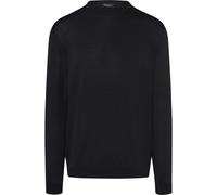MAERZ Merino Superwash Classic Fit Pullover schwarz, Einfarbig