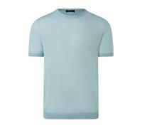 MAERZ Modern Fit Halbarmpullover Bright Aqua, Einfarbig