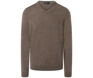 MAERZ Modern Fit Pullover braun, Einfarbig