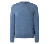Strickpullover MAERZ MUENCHEN "Maerz Muenchen 420500 Strickpullover Herren Bekleidung", Herren, Gr. 50, blau, 100% Wolle, Rundhals, Pullover Strickpullover (71027320-50) blau