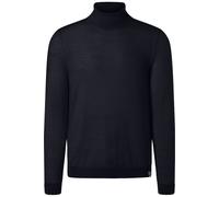 MAERZ Modern Fit Rollkragenpullover dunkelblau, Einfarbig