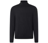 MAERZ Modern Fit Rollkragenpullover schwarz, Einfarbig