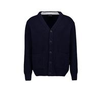MAERZ Muenchen Cardigan Herren Comfort Fit V-Ausschnitt Merinowolle blau, 50 (M)