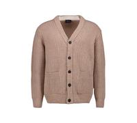 MAERZ Muenchen Cardigan Herren Comfort Fit V-Ausschnitt Merinowolle braun, 50 (M)