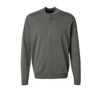 MAERZ Muenchen Cardigan Herren Regular Fit Merinowolle grün, 48 (S)
