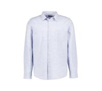 MAERZ Muenchen Hemd Herren Comfort Fit Langarm Baumwolle-Leinen blau, 41 (L)