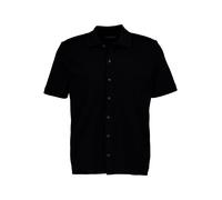 MAERZ Muenchen Kurzarmhemd Herren Regular Fit Kurzarm Baumwoll-Jersey schwarz, 50