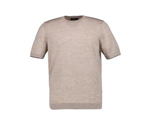 MAERZ Muenchen Kurzarmpullover Herren Slim Fit Kurzarm Rundhals Merinowolle braun, 50 (M)