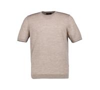 MAERZ Muenchen Kurzarmpullover Herren Slim Fit Kurzarm Rundhals Merinowolle braun, 56 (XXL)