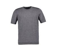 MAERZ Muenchen Kurzarmpullover Herren Slim Fit Kurzarm Rundhals Merinowolle grau, 50 (M)